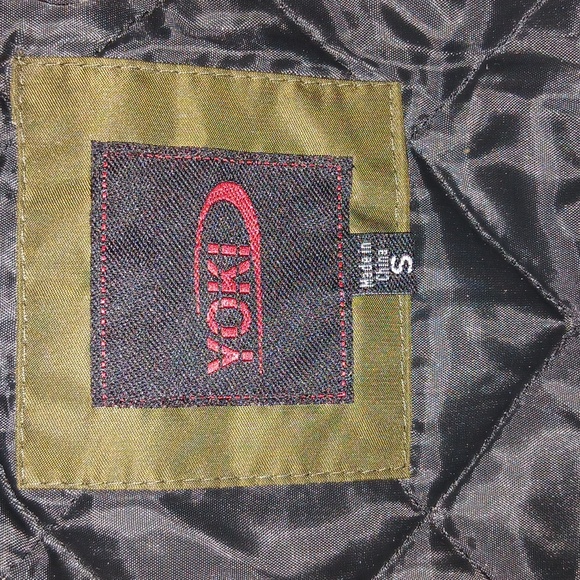 Yoki Outerwear Sherpa lined olive green coat size S hooded Faux fur trim NWT - Picture 8 of 14